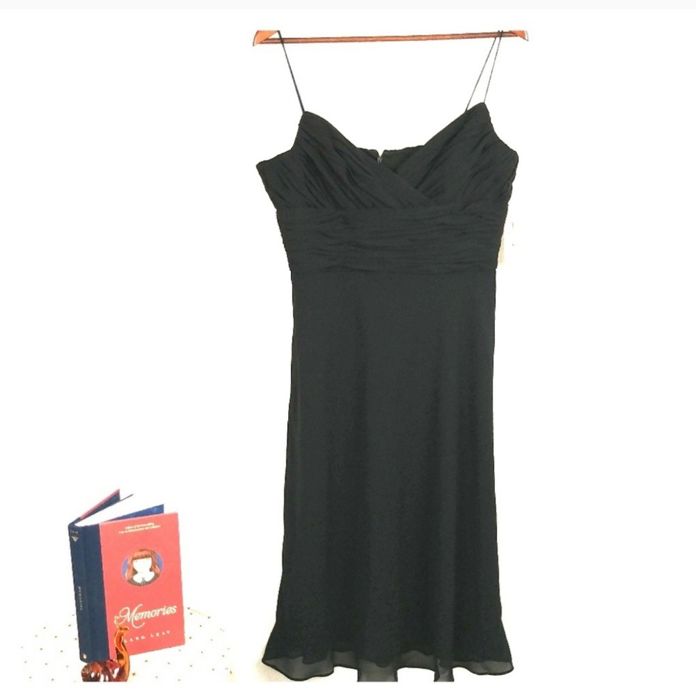 Black Spaghetti Strap Evening Dress
